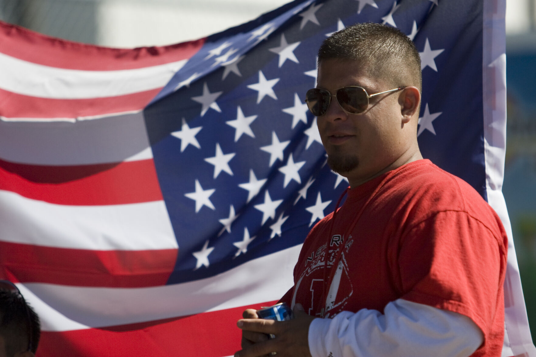 September 11 tailgate with flag, 2010